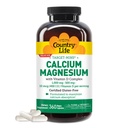 Country Life Cible-Mins Calcium Magnésium avec vitamine D-Complex, 1000mg/500mg/10mcg, 360 Capsules Vegan, Certifié sans gluten, Vegan certifié, Vérifié non-OGM Vérifié...