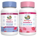 MaryRuth Organics Prenatal Postnatal Multivitamine Gummies (Strawberry) & Women's 