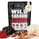 Aliments sauvages Mélange de champignons sauvages Supercharged Reishi, Chaga, Cordyceps, Turkey Tail et Lion - 4Oz Pack- Réducteur de stress adaptogène pour une plus grande clarté mentale-Nootropic Liquid Blend pour le café