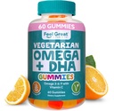 Feel Great Omega & DHA Gummies for Adults Plant Based Omega 3 Fish Oil Alternative 