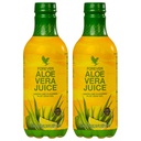 Pour toujours vivre - Aloe Vera Juice - Lemon Lime Flavor avec Gel Pure Inner Leaf - Soutient la digestion et l'immunité - 1L Chaque (paquet de 2)