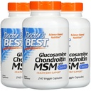 Doctor's BEST, (3 Pack Glucosamine Chondroitin MSM met OptiMSM, 240 Veggie Caps