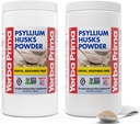 Yerba Prima Psyllium Husks Powder - 24 oz (pakket van 2) - Ongearomatiseerd - Fine Ground - Natural Fiber Supplement met Oplosbare & Onoplosbaar Vezel