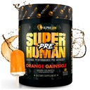 ALPHA LION Superhuman Pre Workout Powder, Beta Alanine, L-Taurine & Tri-Source Cafeine for Sustained Energy & Focus, Nitric Oxide & Citrulline for Pump (21 Servings, Orange Gainsicle)