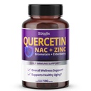 SOTALIX Supplement Premium quercetine 98% Hoge zuiverheid met bromelaïne, zink, vitamine D3 2000 IE, vlierbes - Cardiovasculaire ademhaling Immuunondersteuning voor volwassen kinderen - 180 dagen