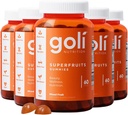 Goli Nutritional Supplement, SuperFruits Beauty Gummy Vitamine - 300 Tel - Collageen-Promoting Ingrediënten - Gemengde Fruit, Veganistisch, Plant-Based, Niet-GMO, Glutenvrije & Gelatine Vrij