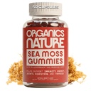NATURE ORGANIQUE Gommies de la mousse de mer d'Irlande pour la désintoxication pulmonaire, la thyroïde, la force immunitaire et le soutien énergétique, Gommies vegan Seamoss pour les enfants et les adultes - 60 ours gommy végétaliens aromatisés Berry
