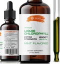 Liquid Chlorofyl Drops - Natural Natrium Koper Chlorofyl Extract - Reinigen en ondersteunen van uw immuunsysteem en energie natuurlijk - Vegan, niet GMO Dietary Greens Tinctuur - 2 fl. Oz Fles