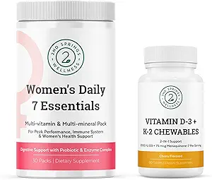 Vrouwendag 7 Essentials & Vitamine D3 + K2 Kauwtabletten bundel