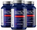 100% Pure Organic Krill Oil 1000mg, 180-Day Supply, Omega 3, Hoogste concentratie 56% Fosfolipiden, Wild Caught, Sustainable Antarctic SuperbaBoost, Astaxanthine, Omega xl, Heart, Skin Care,No Fish Oil