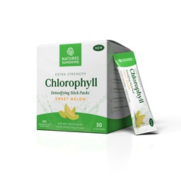 Nature's Sunshine Chlorofyll Stick Packs: Supercharge Your Detox and Boost Gut Health in Handige, Delicious Stick Packs (Sweet Melon)