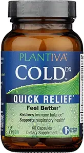 ColdDx Natural Herbal Defense & Respiral Health Support Supplément - Sans somnolence, sans stimulant, soulagement rapide - végétalien, à base de plantes - 60 capsules