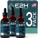 E2H Natural Black Currant Extract, Cold Pressed Black Currant Seed - Immune System Health - Fast Absorbing Liquid (3 flessen)