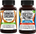 FarmHaven Kurkuma Curcumine met zwarte peper en spijsverteringsenzymen met 18 Probiotica & Kruiden