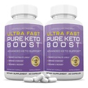 Justified Laboratories (2 Pack Ultra Fast Pure Keto Boost Pillen 1275MG Nieuwe en verbeterde formule bevat Apple Cider Vinegar Extra Virgin Olive Oil Powder Green Tea Leaf 120 Capsules