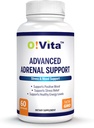 Soutien adrénal avancé avec Ashwagandha, Panax Ginseng, soutient l'approvisionnement 2 mois de santé de Gland Adrénal (60 capsules non OGM)