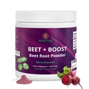 Beet + Boost Biologische Beetwortelpoeder - Berry Flavored Beetwortelpoeder met Acai, Stevia, Vitamine C, Micro Ingrediënten Beetwortelsappoeder, Pre-workout voor Atletiek, Veganist, Non-GMO