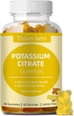 Kalium Gummies voor volwassenen Kids, Suikervrij, Ondersteuning Been Krampen &amp; Spier & Hart Gezondheid, Vital Electrolyte, als Kalium citraat, Beste Kalium Gummies voor Stenen, Vegan, Non-GMO, Citroen smaak, 60