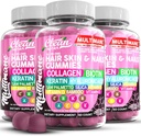Multimane Collageen Gummies met Biotin Keratine Hyaluronzuur Bamboe Vitamine A C Vitamine D Vitamine E Folate Saw Palmetto Silica B3 Vitaminen Haarhuid en Nagels Gummies door Clean Nutra