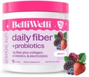 Belli Welli Fiber Supplement voor vrouwen en mannen Premium Daily Fiber Powder from Organic Acacia with Added Collageen, Electrolytes & Probiotics, No Bloat, Constipatie & Gut Health Support (Wild Berry)