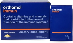 Orthomol Immun Powder, Immuun Support Supplement, 30 dagen levering, vitamine A, B, C, D, E, Zink, Jodium