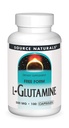 Bron Naturals L-Glutamine - Vrije vorm Aminozuur dat Metabole Energie ondersteunt - 100 Capsules