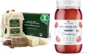 TrueSeaMoss Sea Moss Soap Coffee Vanille Coconut & Havermout Honing & Aardbei Zee Mos Gel