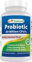 Meilleurs Probiotiques naturels 10 souches et 30 milliards CFU Flore intestinale, 60 Capsules de Veggie (60 Nombre (paquet de 1))