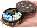 3 Compartiment Metal Pill Organizer - Portable Travel Case voor Pocket Purse, Dagelijkse geneeskunde Container, Vitamine en Visolie houder, Supplement Box