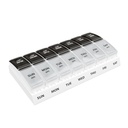 EZY DOSE Weekly (7-Dag) Dagelijkse AM/PM Pillen Case, Medicine Planner, Vitamine Organizer, Supplement Container, Kleine Pop-out Compartments, Ontworpen voor reizen, 2 keer per dag, Black en Clear Lids