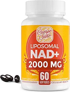 2000 MG NAD-supplement, liposomaal NAD+ met hoge absorptie, efficiënter dan Nicotinamide Riboside, Pure & Plus Boosting Supplement, Veroudering Defense, Metabolisme & Cellular, 600 softgels