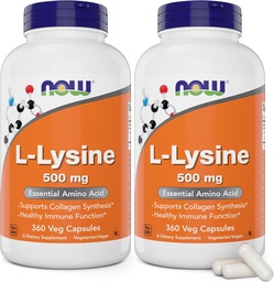 Nu L-Lysine 500 mg, 360 Vegetarische Capsules (verpakking van 2)