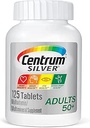 Centrum Silver Multivitamin for Adults 50 Plus, Multivitamin/Multimineral Supplement with Vitamin D3, B Vitamins, Calcium and Antioxidants, Gluten Free, Non-GMO Ingredients - 125 Count