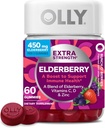 OLLY Extra sterkte Vlierbes Gummies, Immune Support, 450mg Vlierbes, Vitamine C, D en Zink, Berry - 60 Tellen