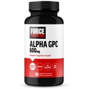 FORCE FACTOR Alpha GPC Hersenen Supplement voor Geheugen en Focus, Goede Ondersteuning Supplement met Alpha GPC 600mg, Premium Quality, Vegan, Non-GMO, 60 Capsules