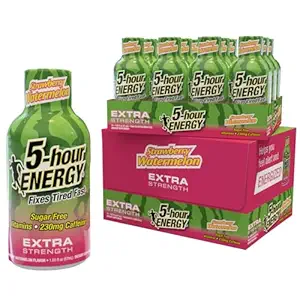 5-Hour Energy Extra Strength Shots, Aardbei Watermeloen smaak, 24 Tellen (1.93 Fl Oz)