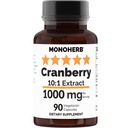 MONOHERB Cranberry Extract 1000 mg - 90 Vegetarische Capsules