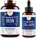 WINDSOR BOTANICA Liquid Collageen en ijzer voor vrouwen Beaty en Wellness Bundle
