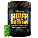 ALPHA LION Poudre pré-entraînement ultra-humaine ultra-haute Stim, Beta Alanine, L-Taurine et 356mg caféine tri-source pour l'énergie soutenue, l'oxyde nitrique et la citrulline pour pompe (21 portions, l'ours aigre)