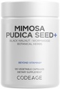 Codeage Biologische Mimosa Pudica Seed Capsules - Mimosa Pudica Seeds Supplement - Zwarte Walnut, Kruidnagels, Vidanga, Neem, BioPerine - All in One - Gevoelige Plant Pillen - Non-GMO & Vegan - 120 Capsules