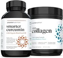 SMARTERNUTRITION Curcumine - Potence et absorption + Collagène cutané plus intelligent - Formule triple d'action pour une peau vive et saine