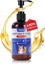 Wellix Omega 3 Visolie voor honden, beter dan zalmolie voor honden, hondenvisolie supplement, huisdier huid en jas supplement, bevordert hart, gezamenlijke & immuungezondheid, EPA & DHA