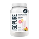Poudre de protéines isolates de lactosérum, sans lactose, sans gluten, naturellement aromatisées, punch tropical, 20g de protéines par portion, 1,9 lb, 36 portions (paquetage mai Vary)