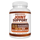 Arazo Nutrition Glucosamine Chondroitine Turmeric Msm Boswellia - Supplément de soutien pour soulager 60 capsules pour os, dos, genou, mains (60 capsules)