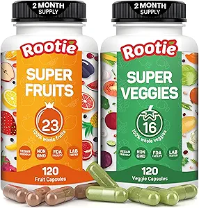 Fruit en groenten supplement (60 dagen levering) Powerfull Blend van 39 Whole Fruits en groenten, vult Nutritional Gaps, krijgen energie, welzijn. USA Made Non-GMO/Vegan/Gluten Free. Verpakking mei Vary