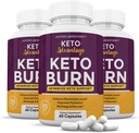 (3 Pack) Keto Advantage Keto Burn Pillen 1275MG Nieuwe en verbeterde formule bevat Apple Cider Vinegar Extra Virgin Olive Oil Powder Green Tea Leaf 180 Capsules