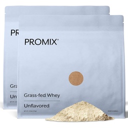 ProMix Nutrition Whey Protein Powder, Unflavored - Grass-Fed - Post Workout Fitness & Nutrition Shakes, Smoothies, Bakken & Cooking Recepten - Gluten-Free & Keto-Friendly - 5 Pond (pakket van 2)