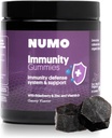 Numo Vlierbessen Gummies - Immuunsysteem Ondersteuning met Antioxidanten Supplement - Volledige Formule met Sambucus Fruit, Vitamine D3, Zink, Vitamine C, Probiotica - Biologische, Vegan & Kosher - 60 Tellen