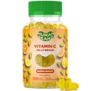 Vitamine C Gommies de haricot de gelée pour adultes, compléments alimentaires de soutien immunitaire, végétarien, 120 agrumes Blast de haricot de gelée, casher