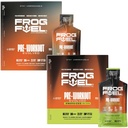 Frog Fuel Ultra & Ultra Energized Pre Workout Shot Bundle met 1500 mg Beta Alanine, Electrolytes 8g Proteïne Nano-Hydrolyzed Gras Fed Collagen, 10g Carbs, Berry, 1,2 oz Packets, 48 Pack